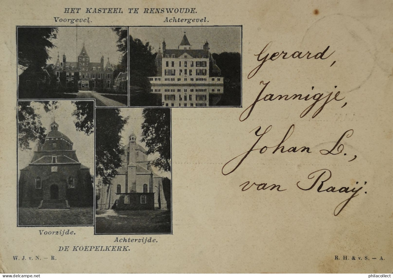 Renswoude (Utr.) Kasteel - Koepelkerk 1902 - Autres & Non Classés