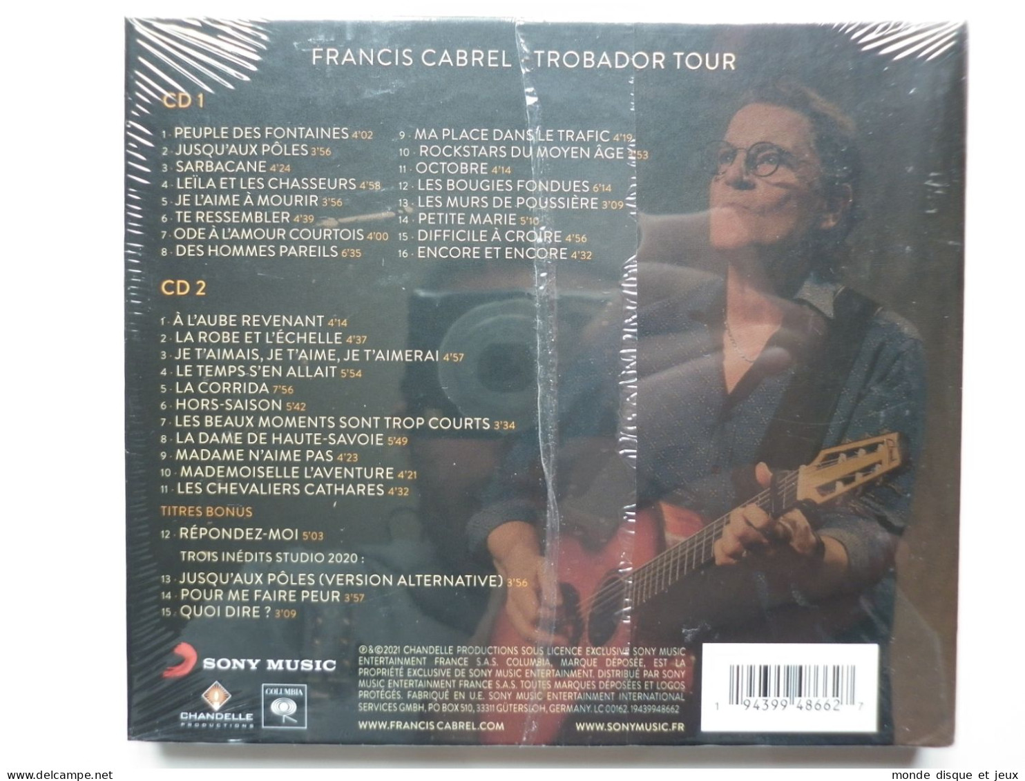 Francis Cabrel Double Cd Album Digipack Trobador Tour - Otros - Canción Francesa