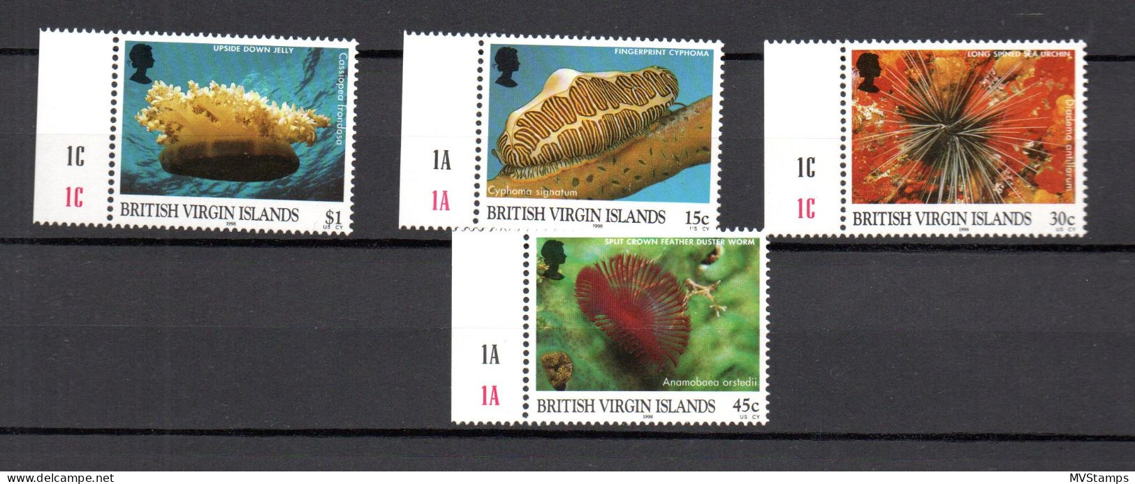 Virgin Islands 1998 Set Sealife/Fish/Meerestiere Stamps (Michel 932/35) MNH - Britse Maagdeneilanden