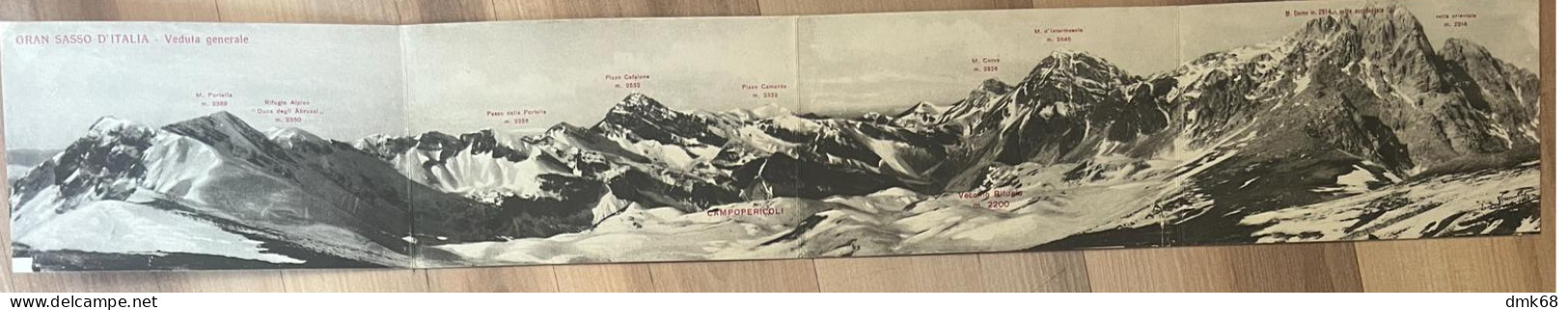 ABRUZZO - GRAN SASSO D'ITALIA - VEDUTA GENERALE - CARTOLINA QUADRUPLA - EDIZ. ALTEROCCA - 1910s (20356) - L'Aquila