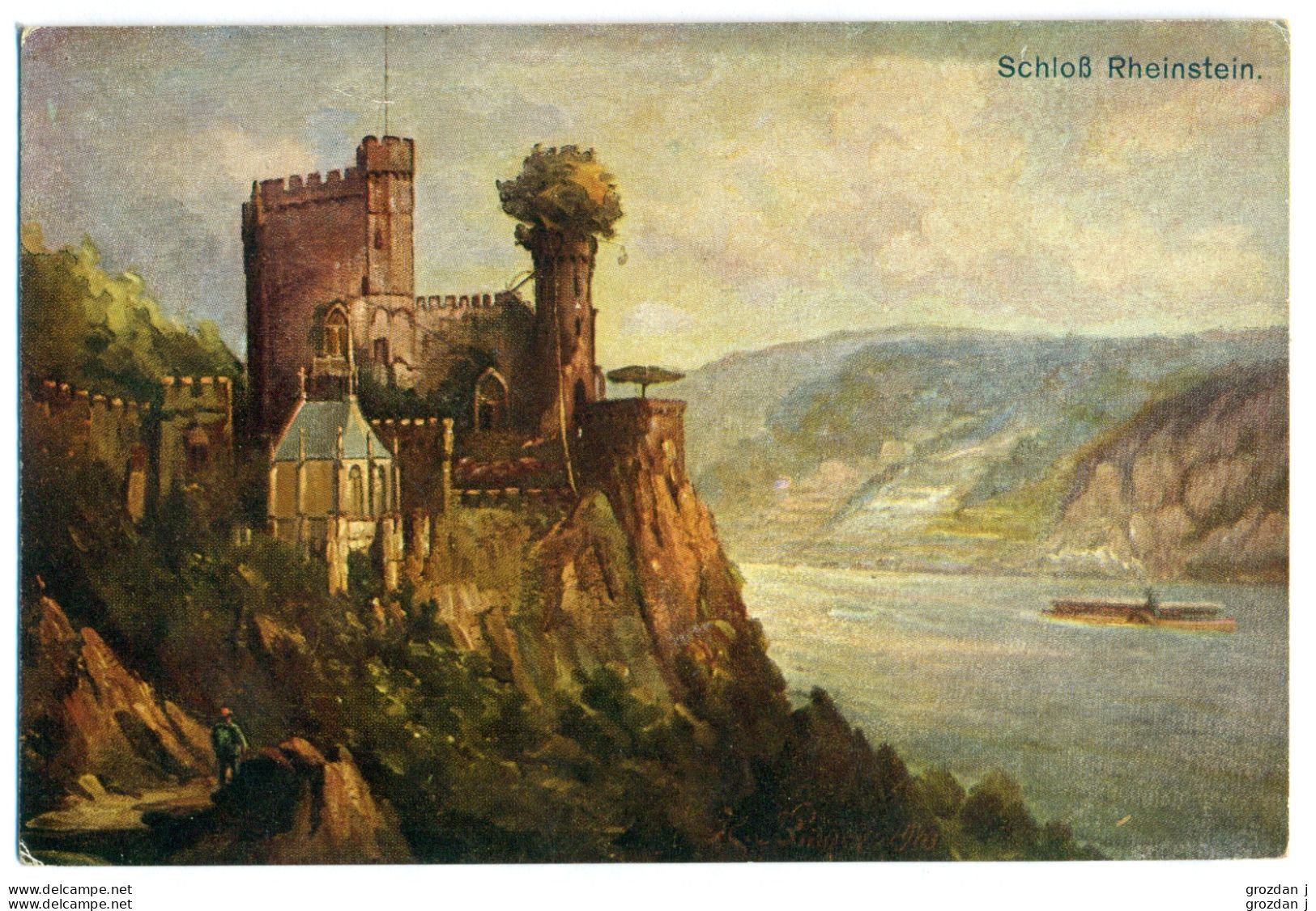 SPRING-CLEANING LOT (39 POSTCARDS), Places along the Rhine, Art postcards, Germany