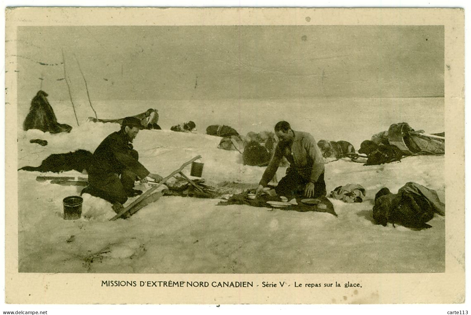 0 - T7238CPA - CANADA - GROENLAND - Le Repas Sur La Glace - Bon état - AMERIQUE - Non Classés