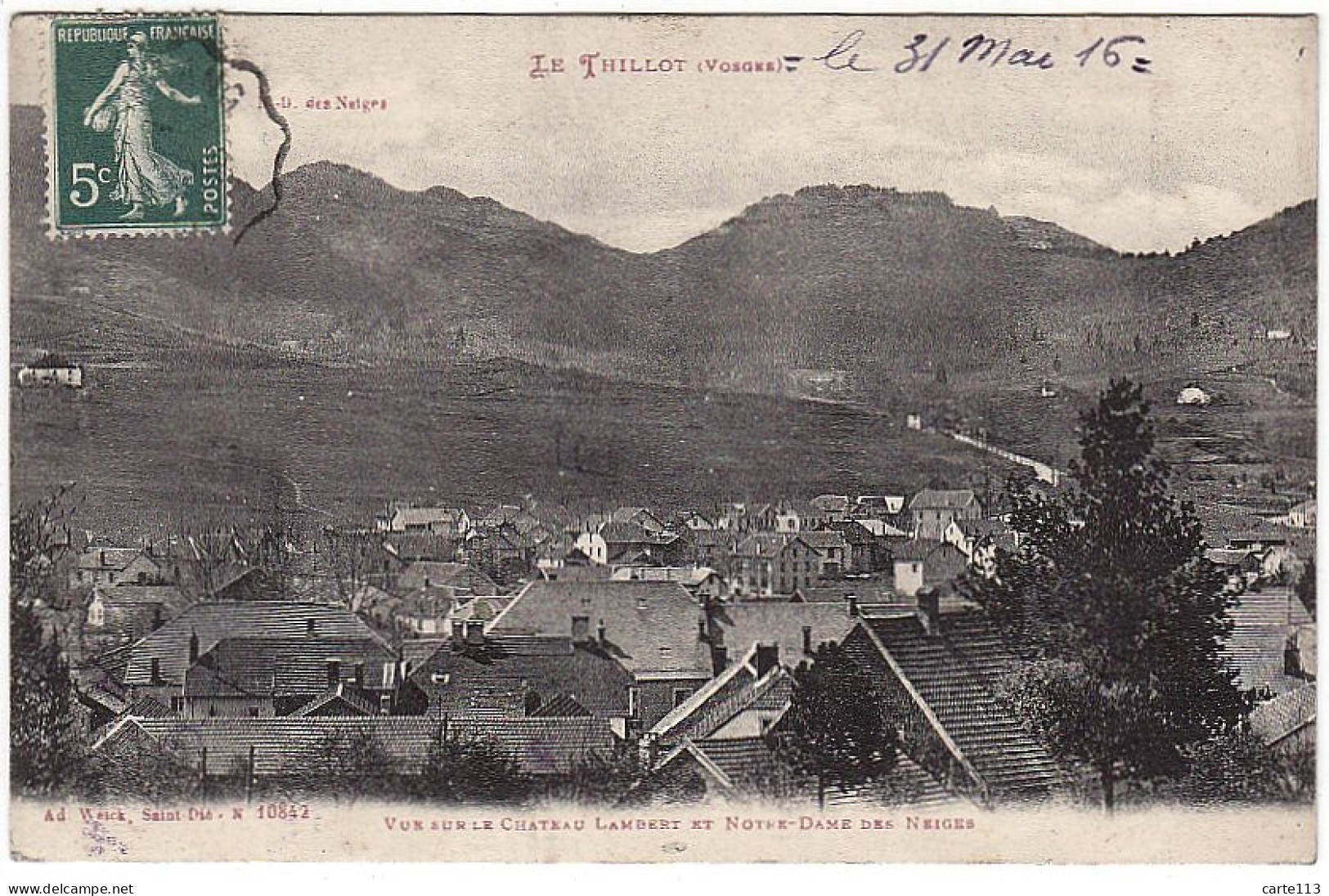 88 - B14615CPA - LE THILLOT - Vue Sur Le Chateau Lambert - Très Bon état - VOSGES - Le Thillot
