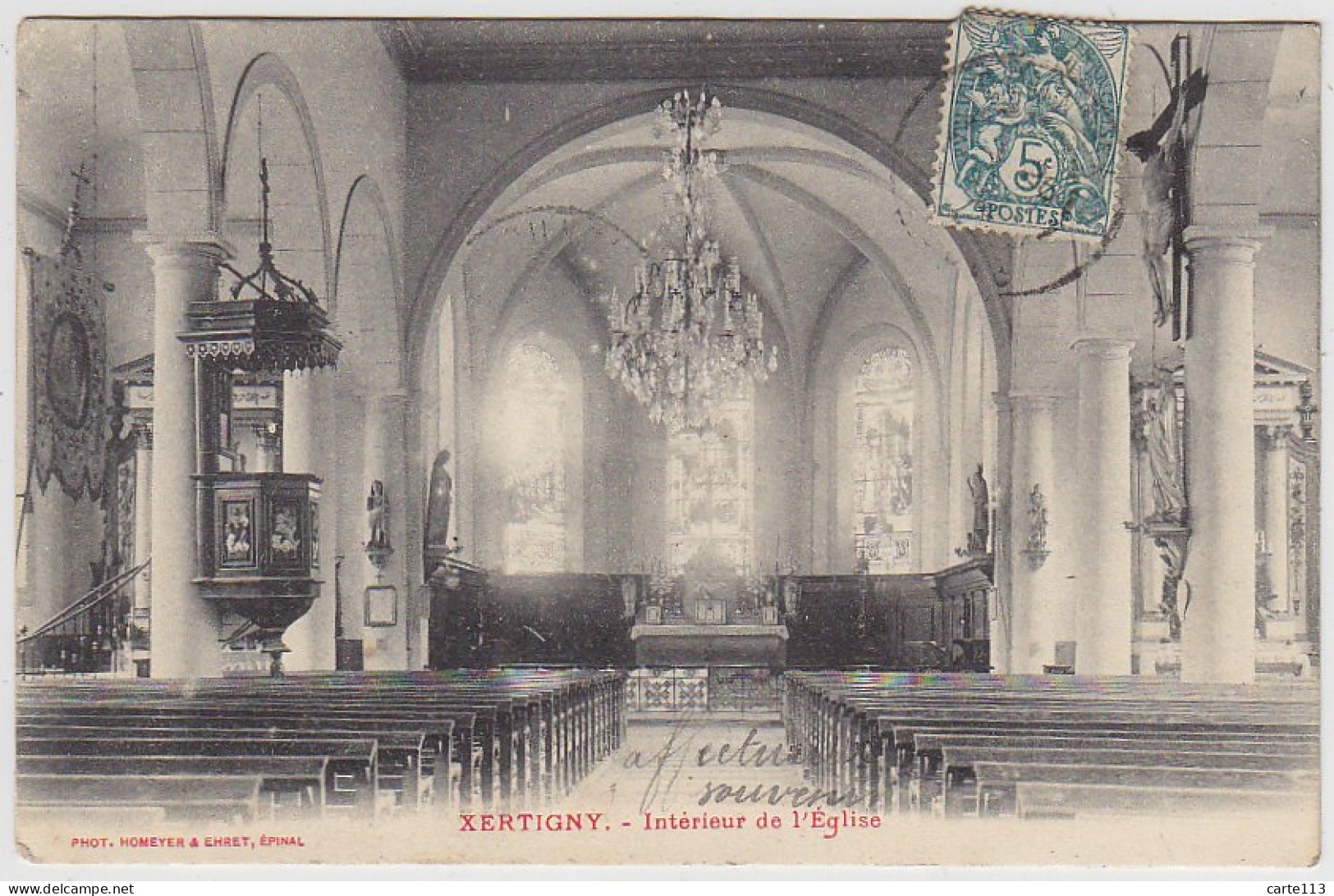 88 - B14413CPA - XERTIGNY - Interieur De L'eglise - Parfait état - VOSGES - Xertigny