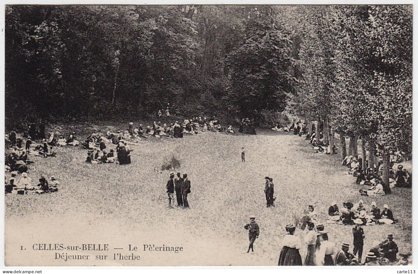 79 - T14087CPA - CELLES SUR BELLE - Le Pèlerinage, Déjeuner Sur L'herbe - Très Bon état - DEUX-SEVRES - Celles-sur-Belle