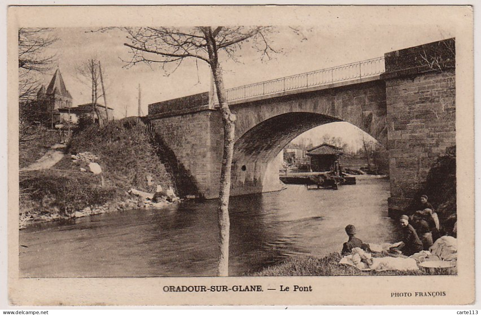 87 - T13925CPA - ORADOUR SUR GLANE - Le Pont - Laveuses - Très Bon état - HAUTE-VIENNE - Oradour Sur Glane