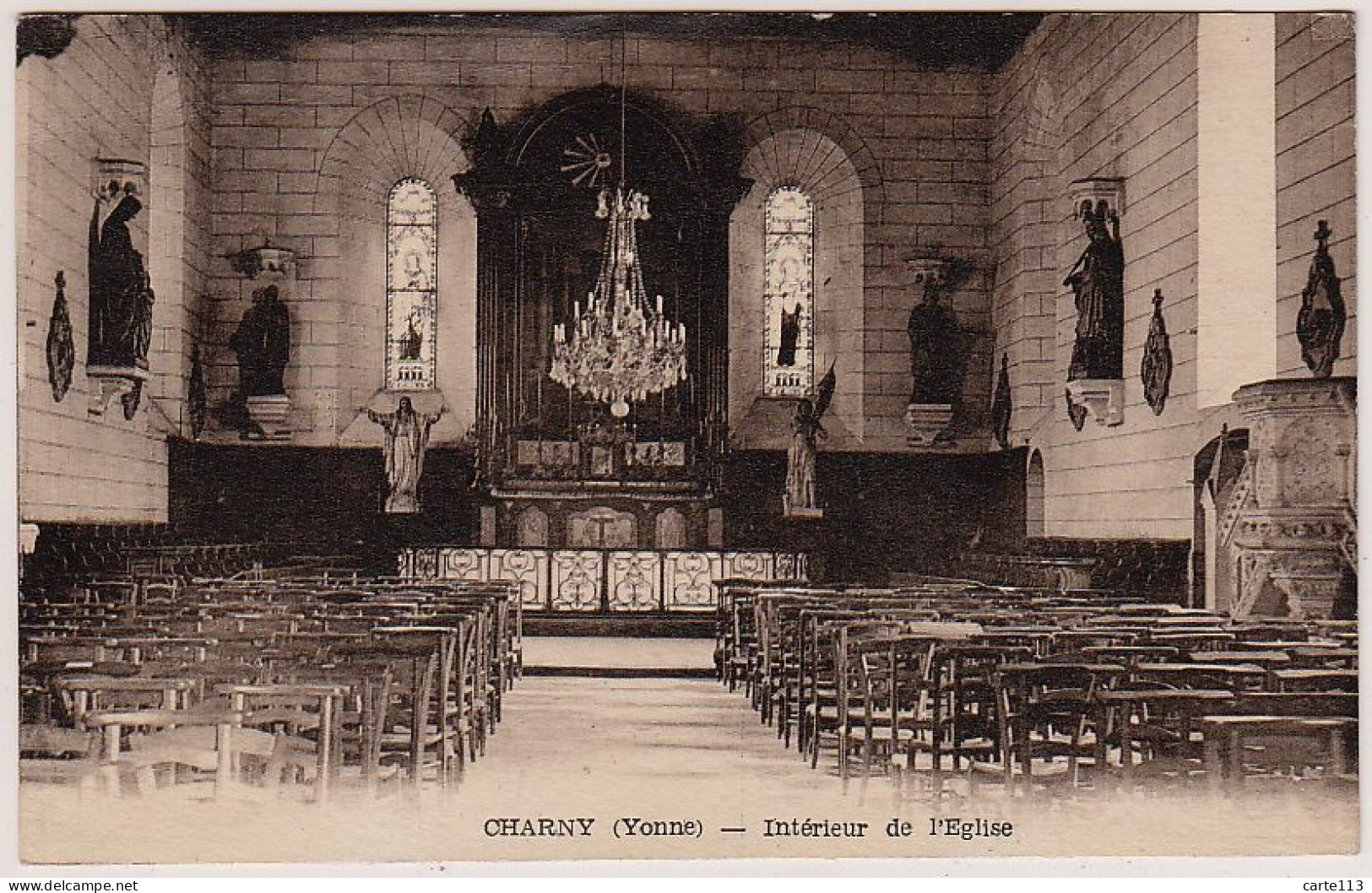 89 - B13917CPA - CHARNY - Interieur De L'eglise - Très Bon état - YONNE - Charny