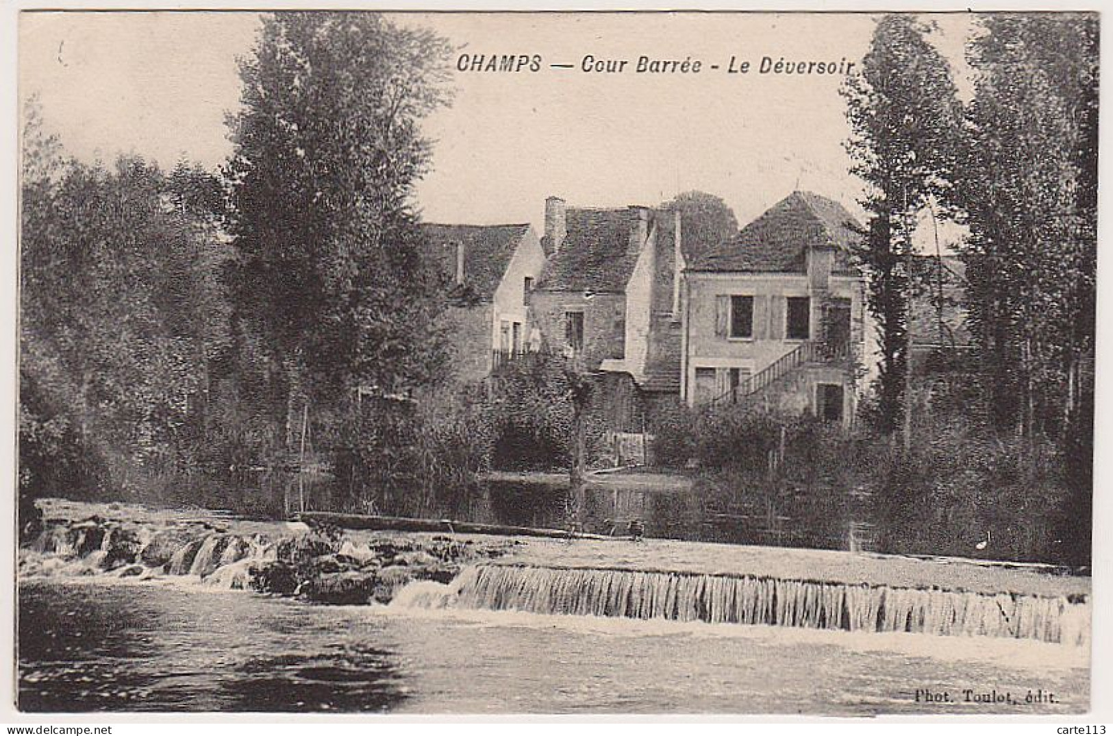 89 - B13901CPA - CHAMPS - Cour Barrée, Le Déversoir - Parfait état - YONNE - Champs Sur Yonne