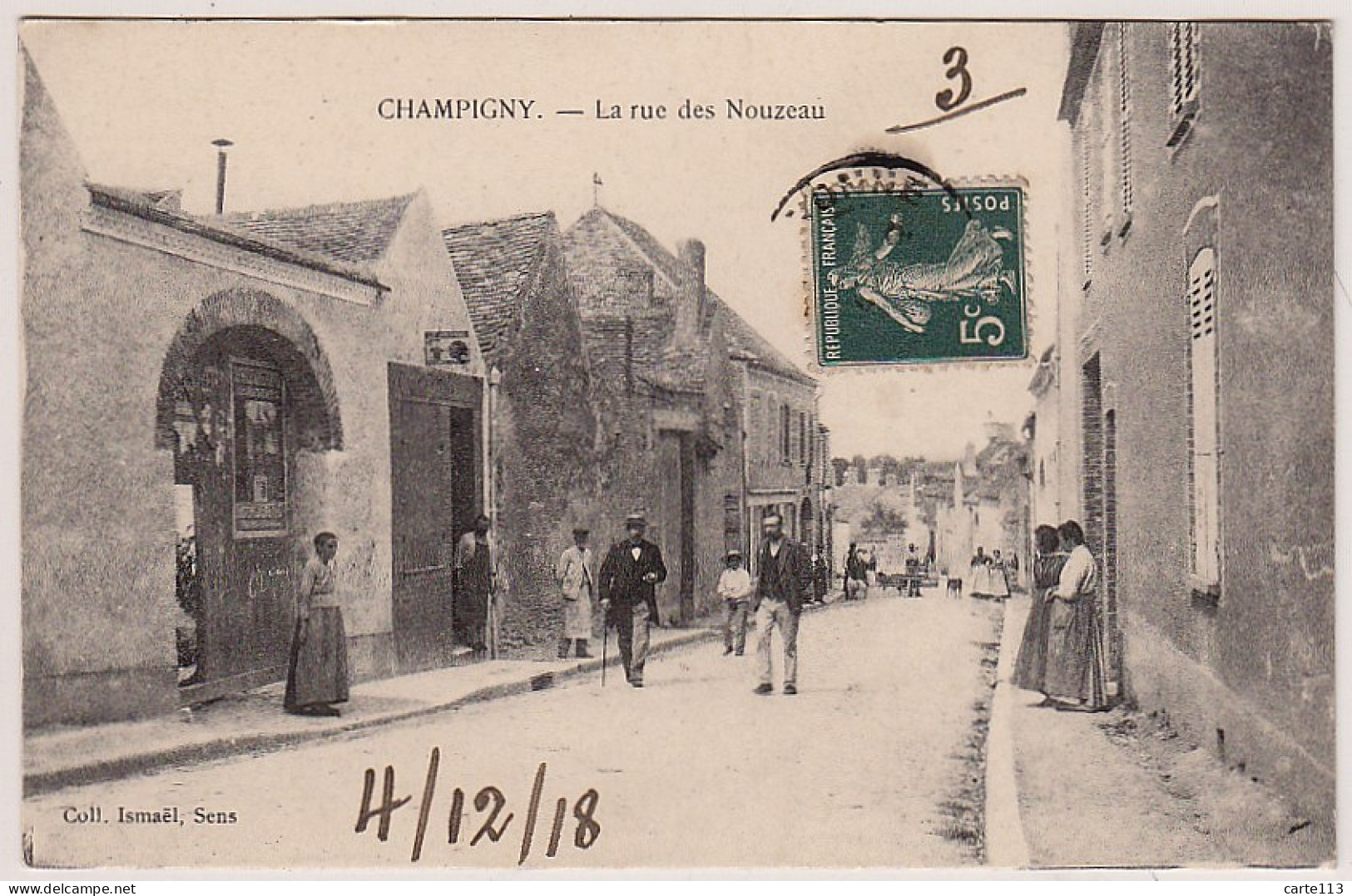 89 - B13899CPA - CHAMPIGNY - La Rue Des Nouzeau - Très Bon état - YONNE - Champigny