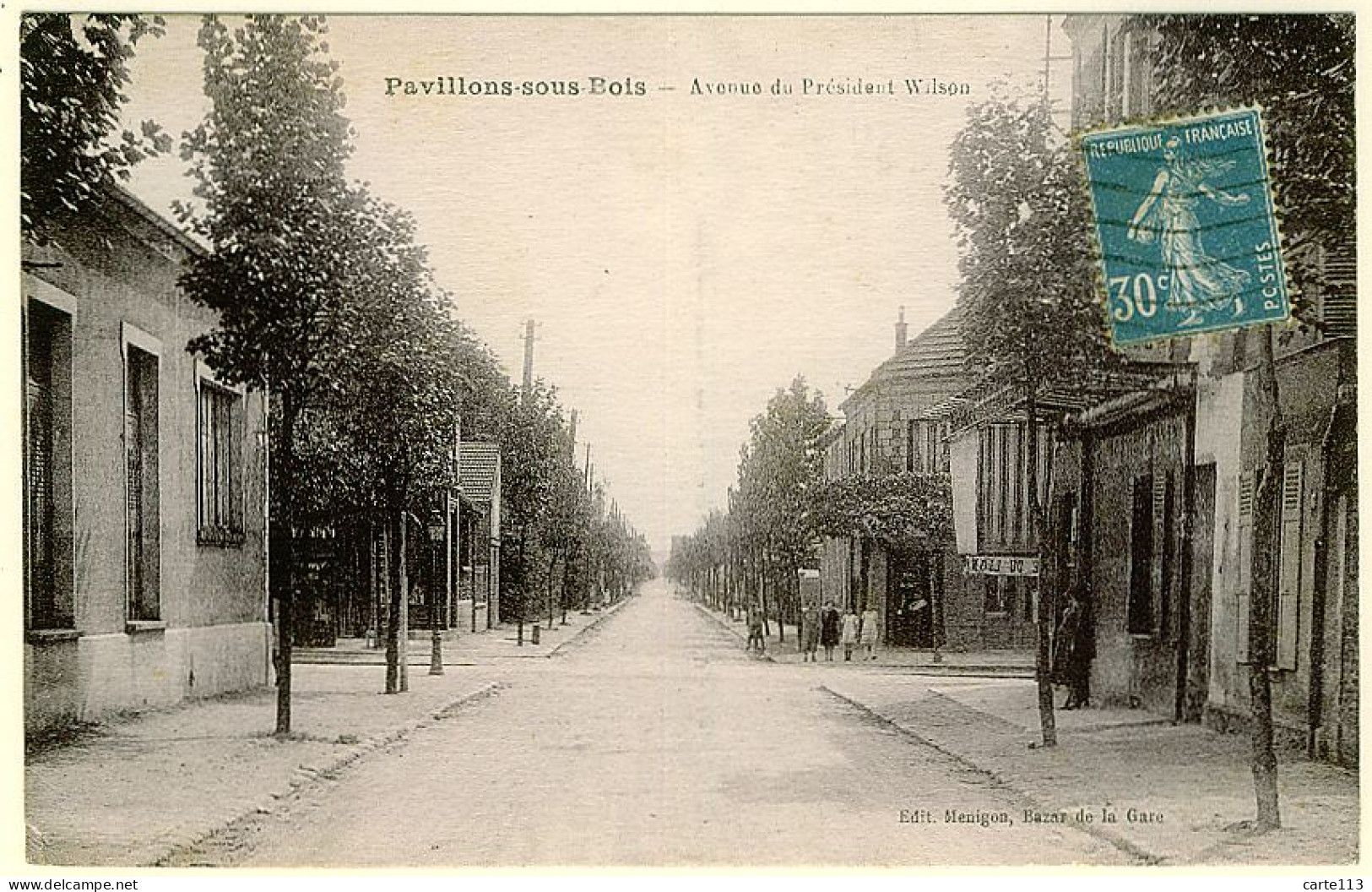 93 - B12826CPA - PAVILLONS SOUS BOIS - Avenue Du President Wilson - Parfait état - SEINE-SAINT-DENIS - Les Pavillons Sous Bois