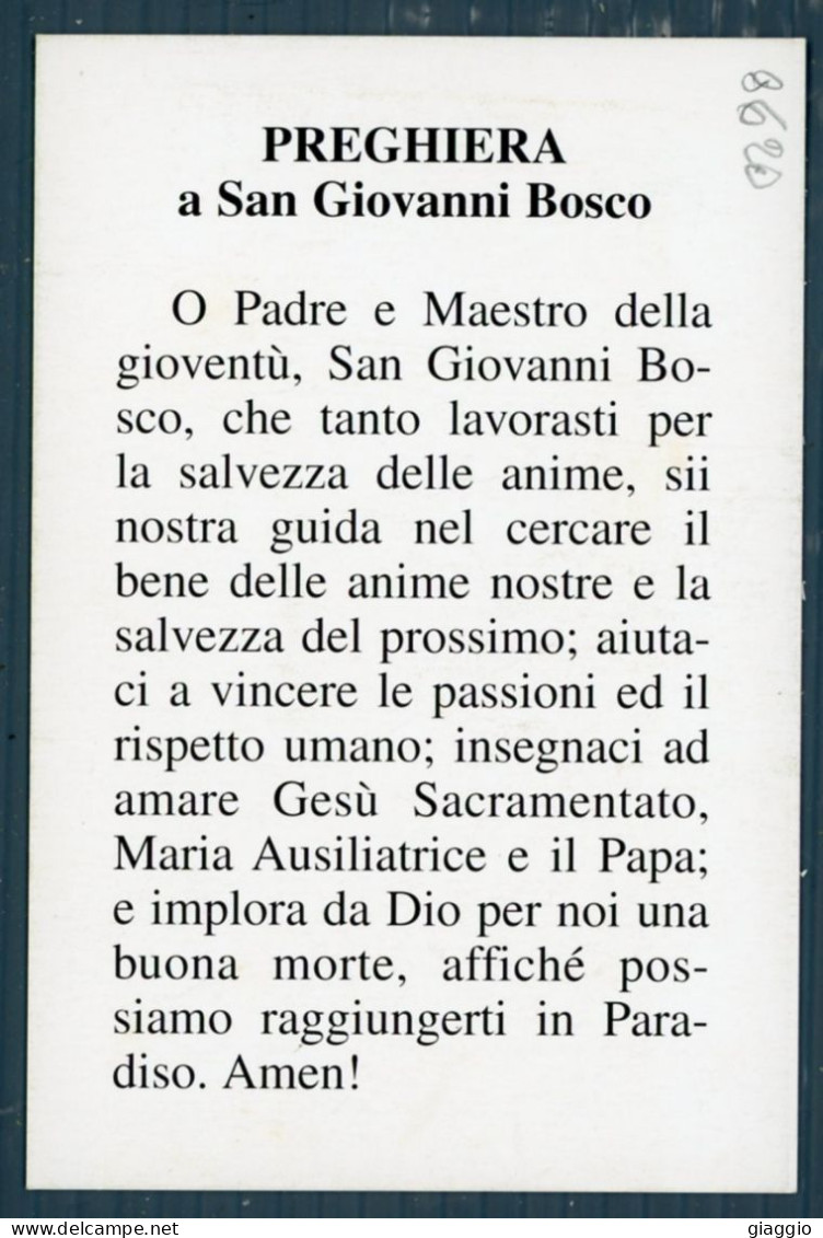 °°° Santino N. 8620 - Preghiera A S. Giovanni Bosco Cartoncino °°° - Religion & Esotérisme