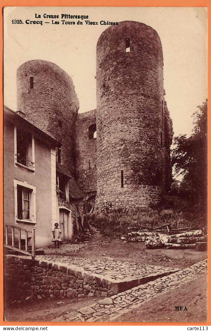 23 - B34807CPA - CROCQ - Les Tours Du Vieux Château - Très Bon état - CREUSE - Crocq