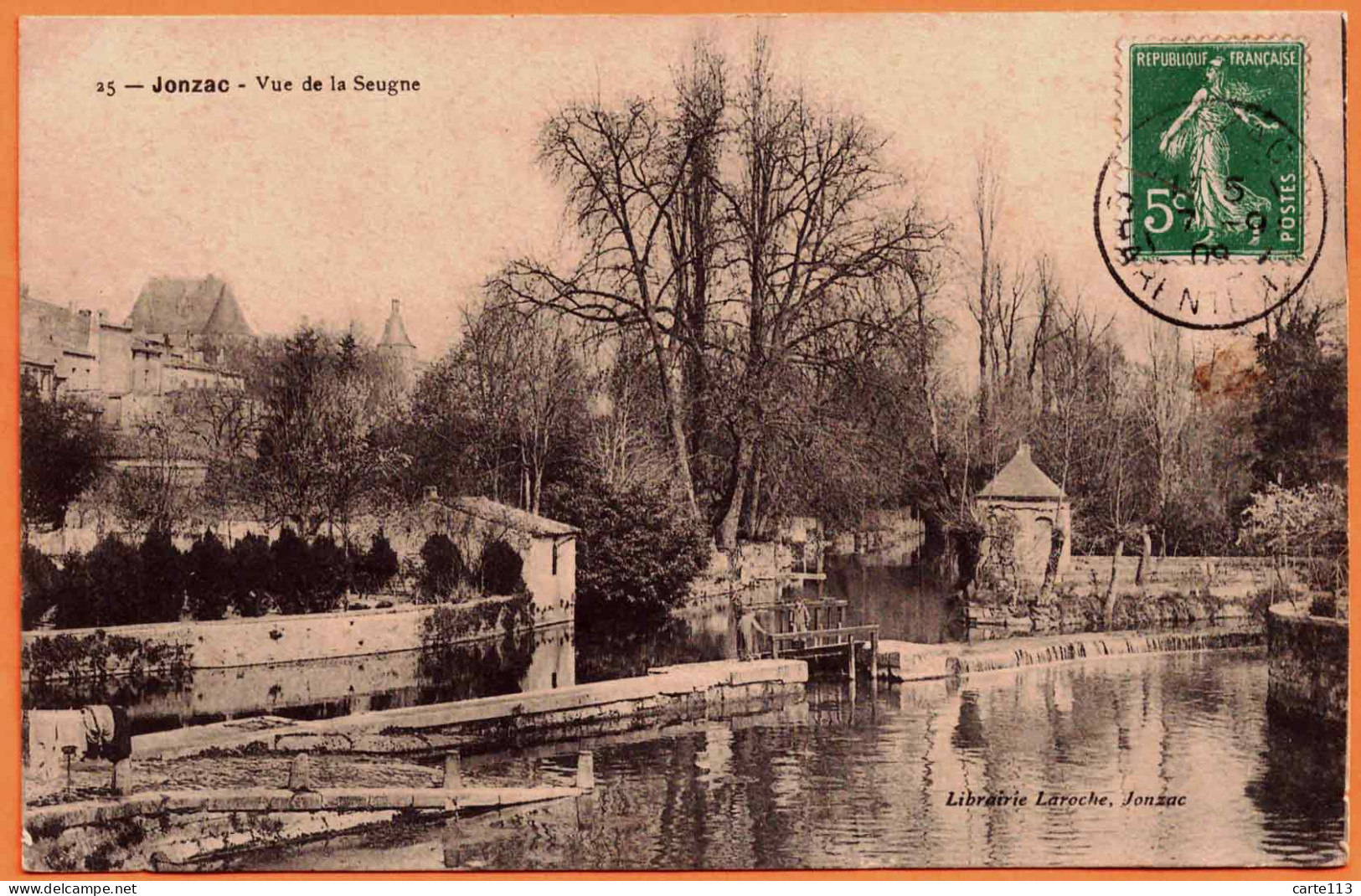 17 - B34120CPA - JONZAC - Vue Sur La Seugne - Très Bon état - CHARENTE-MARITIME - Jonzac