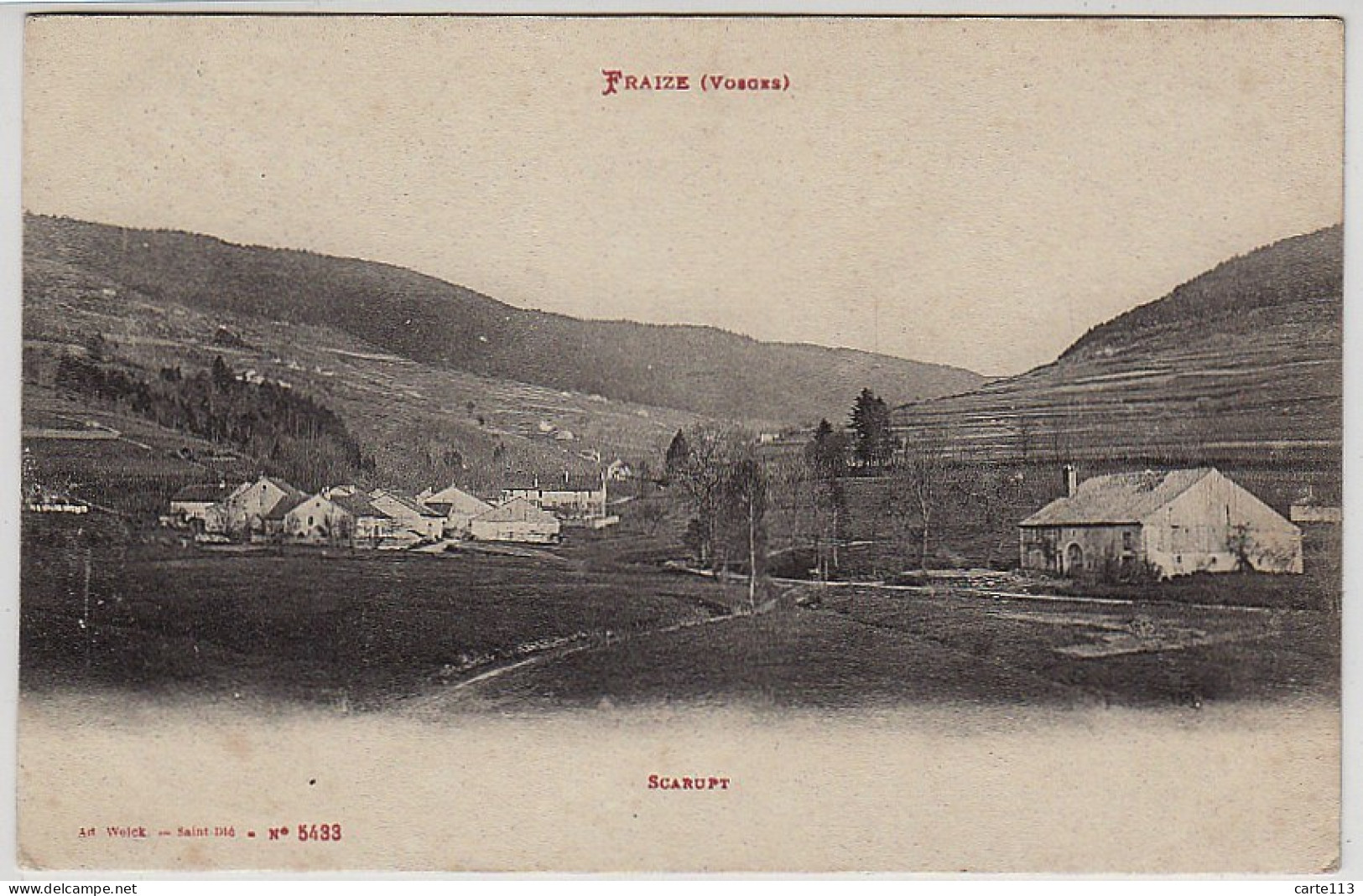 88 - B14813CPA - FRAIZE - SCARUPT - Très Bon état - VOSGES - Fraize