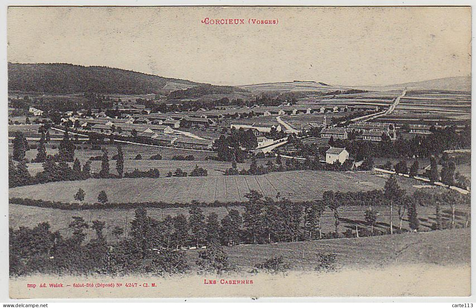 88 - B14735CPA - CORCIEUX - Les Casernes - Très Bon état - VOSGES - Corcieux