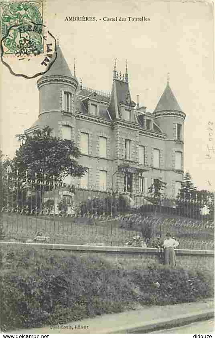 53 - Ambrières - Castel Des Tourelles - Animée - CPA - Voir Scans Recto-Verso - Ambrieres Les Vallees