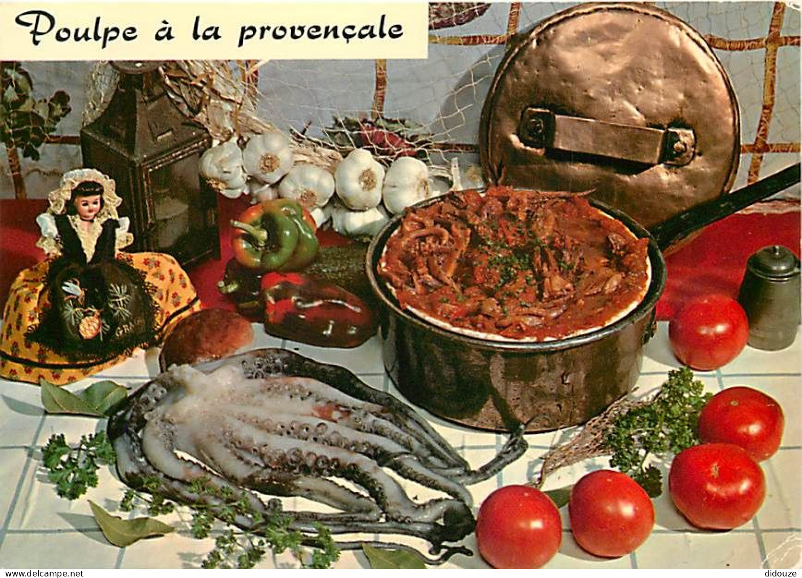 Recettes De Cuisine - Poulpe à La Provençale - Poupées - Carte Neuve - Gastronomie - CPM - Voir Scans Recto-Verso - Recettes (cuisine)