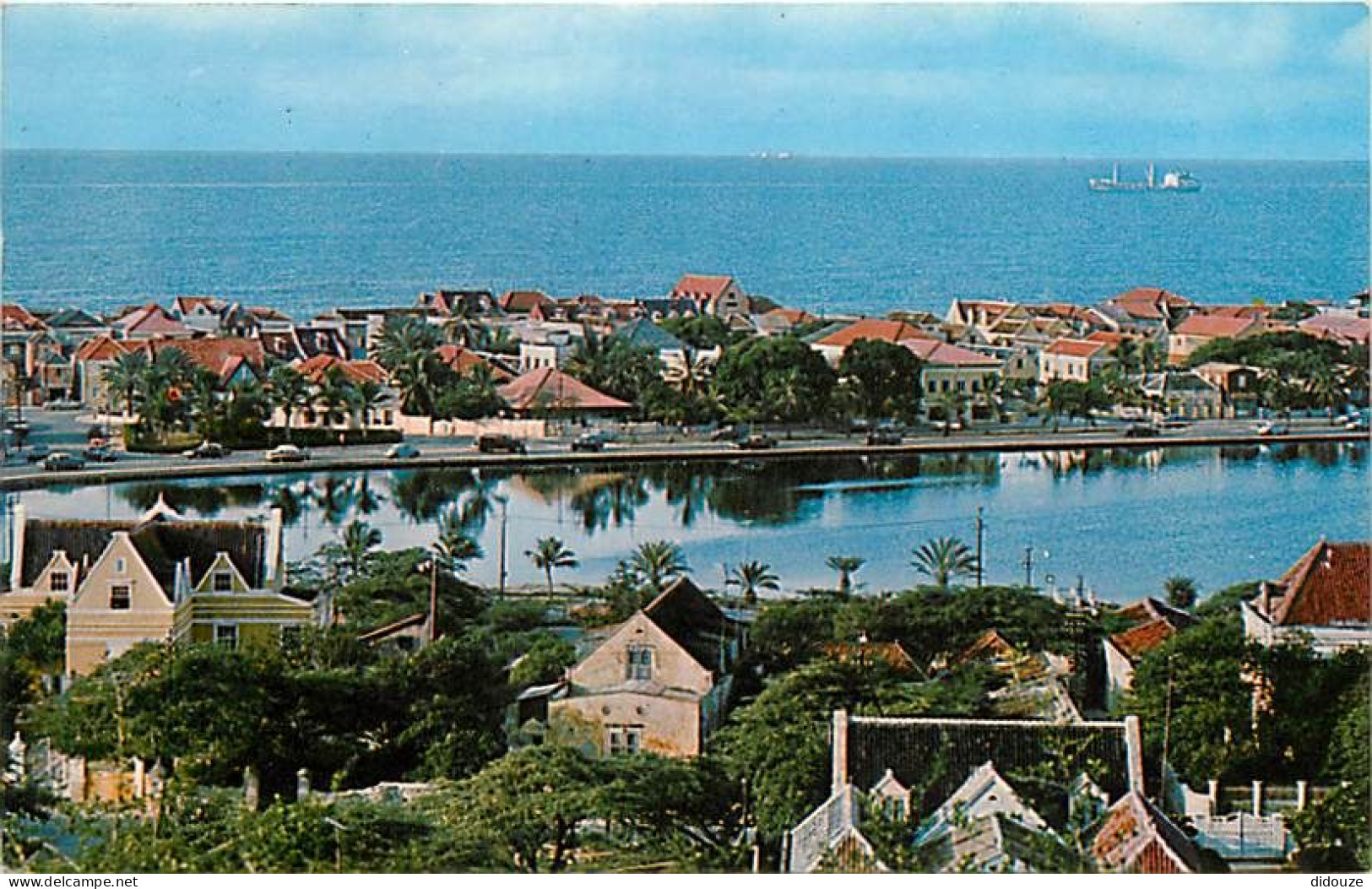 Antilles - Antilles Neérlandaises - Netherlands Antilles - Curaçao - View From Ararat Hill Overlooking Downtown Willemst - Curaçao