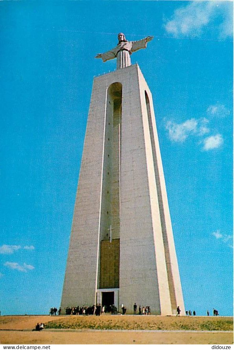 Portugal - Almada - Monumento A Cristo Rei - Monument Au Christ Roi - Art Religieux - Statue Monumentale - CPM - Carte N - Setúbal