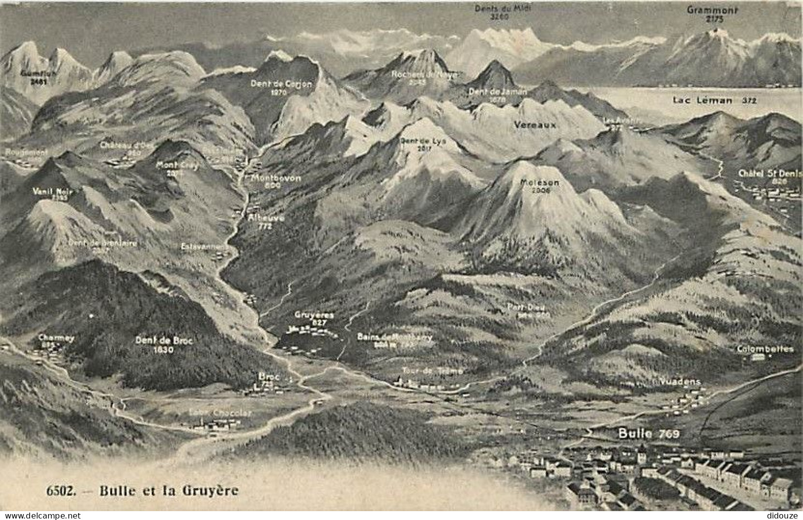 Pays - Suisse - Bulle - Bulle Et La Gruyère - Carte Géographique - CPA - Carte Neuve - Voir Scans Recto-Verso - Autres & Non Classés