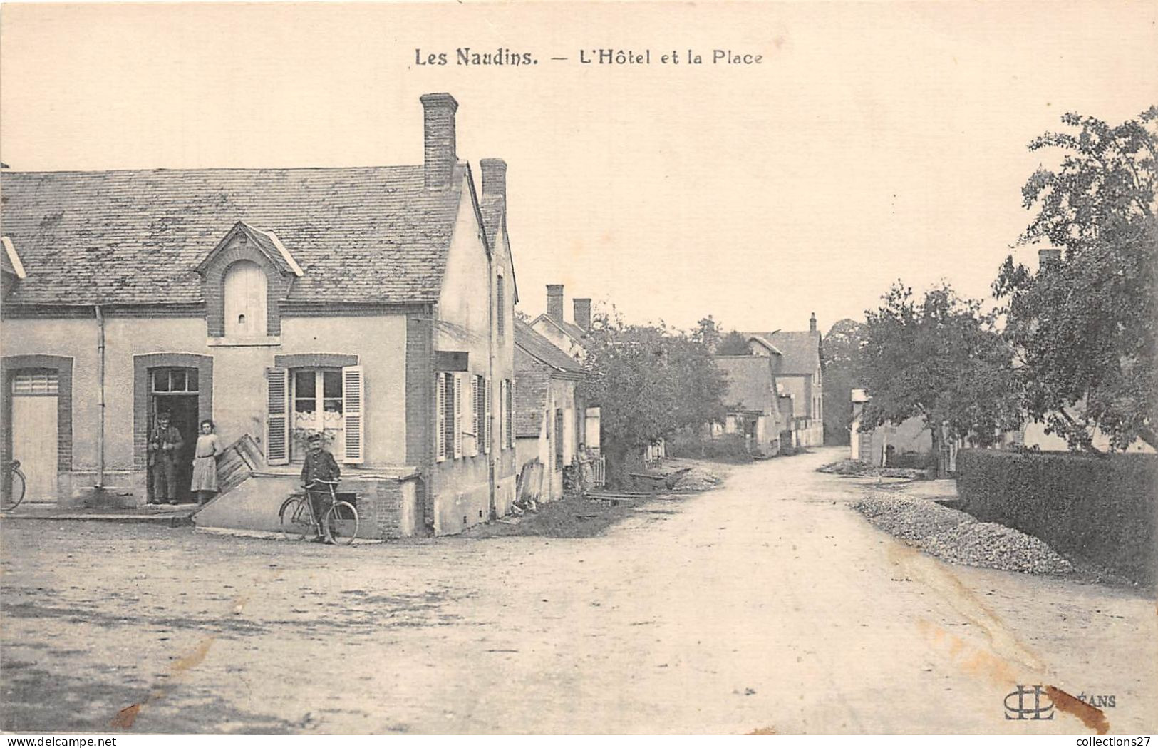 18-LES-NAUDINS- L'HÔTEL ET LA POSTE - Sonstige & Ohne Zuordnung