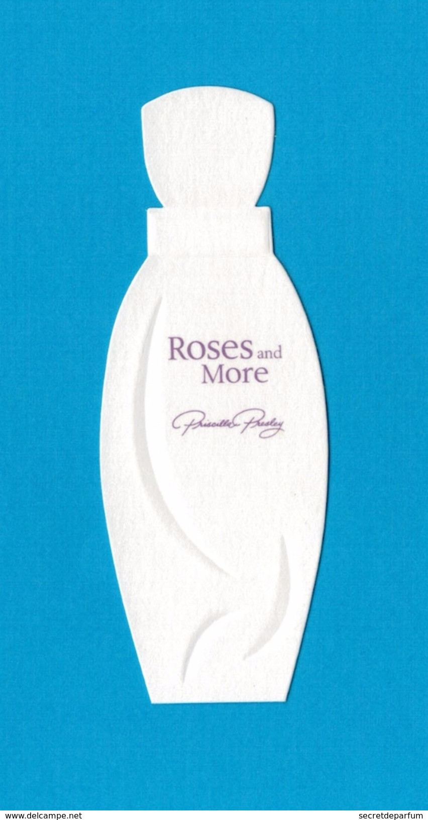 Cartes Parfumées Carte ROSES AND MORE De  PRISCILLA PRESLEY Réplique Flacon - Modern (vanaf 1961)
