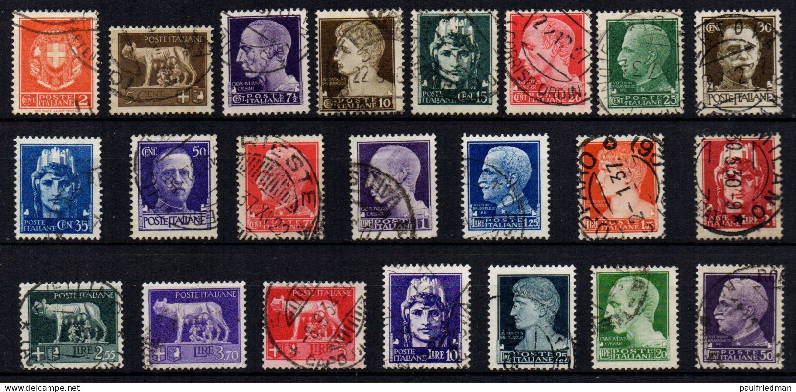Regno 1929 - Imperiale 22 Valori - Usati - Oblitérés