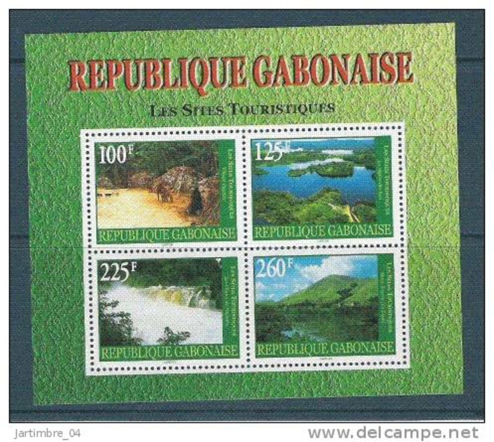 2000 GABON MICHEL Bloc 104**, Sites Touristiques, Bloc Série Yvert 1005-1008 - Gabón (1960-...)