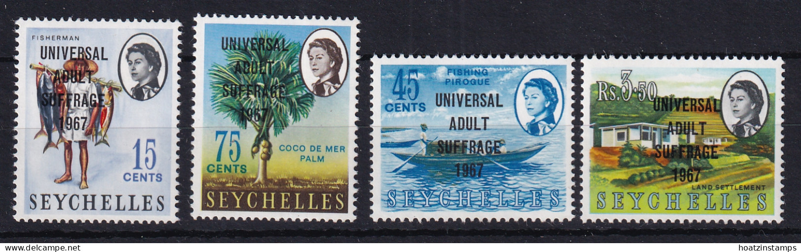 Seychelles: 1967   'Universal Adult Sufferage' OVPT    MNH - Seychelles (...-1976)