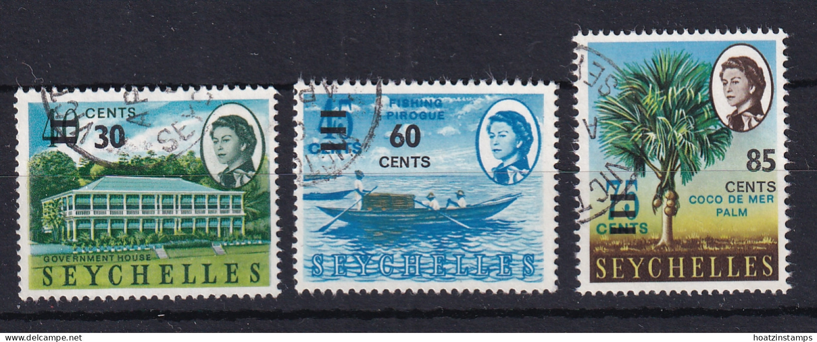 Seychelles: 1968   QE II - Surcharges       Used - Seychelles (...-1976)