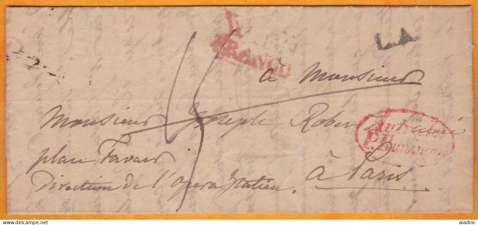 1836 - Lettre Privée En Français De VIENNE WIEN, Autriche Vers PARIS, France - Dateur En Arrivée - Taxe 15 - ...-1850 Voorfilatelie