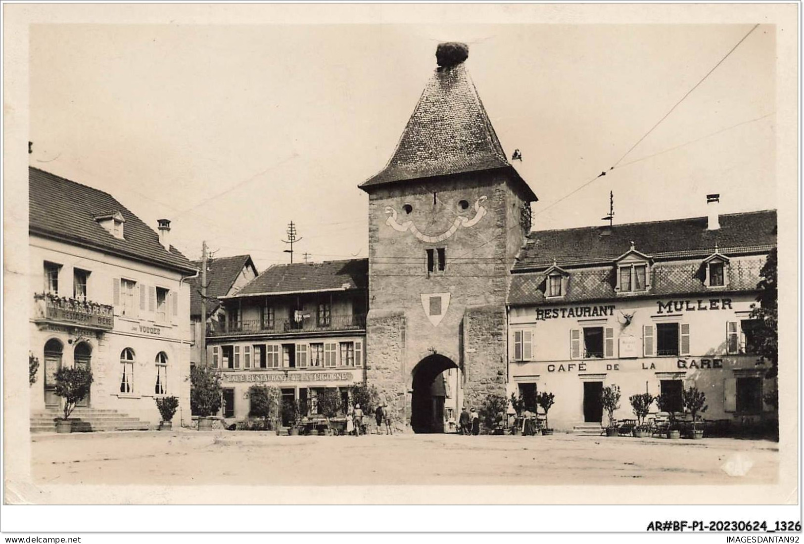 AR#BFP1-68-0664 - TURCKHEMEIN - La Porte De France - Les Hôtels - Restaurant Muller, Café De La Gare - Turckheim