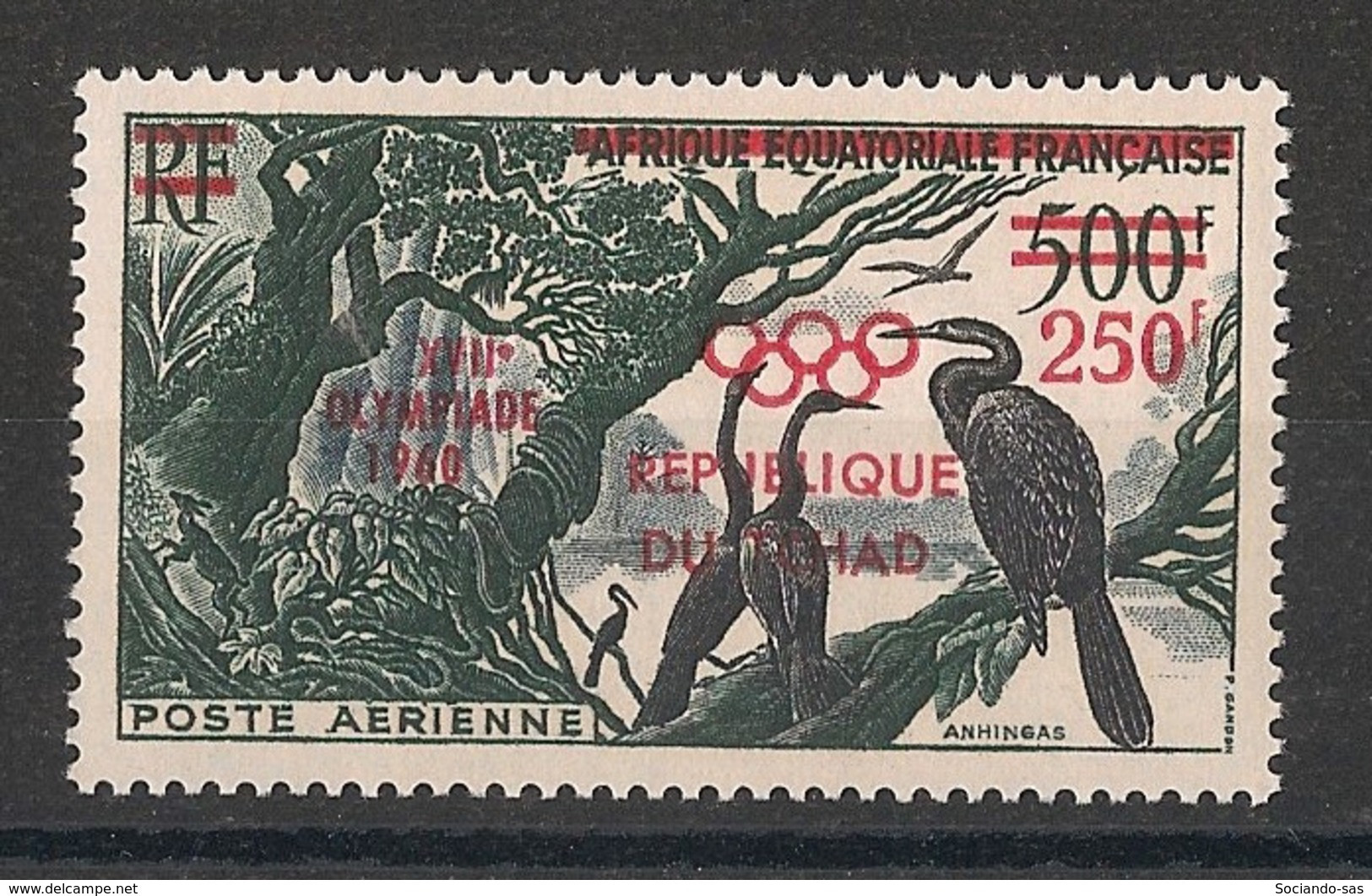 TCHAD - 1960 - Poste Aérienne PA N°YT. 1 - Rome / Olympics - Neuf Luxe ** / MNH / Postfrisch - Tchad (1960-...)