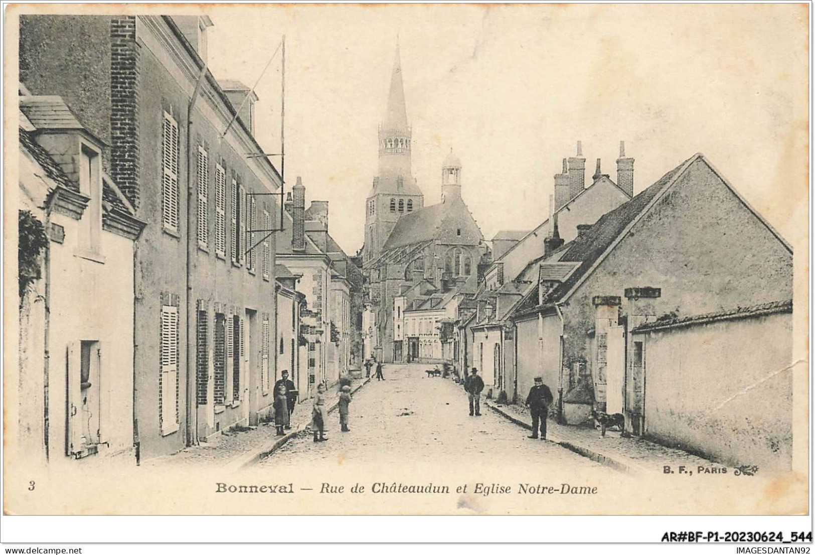 AR#BFP1-28-0273 - BONNEVAL - Rue De Châteaudum Et église Notre-Dame - Bonneval