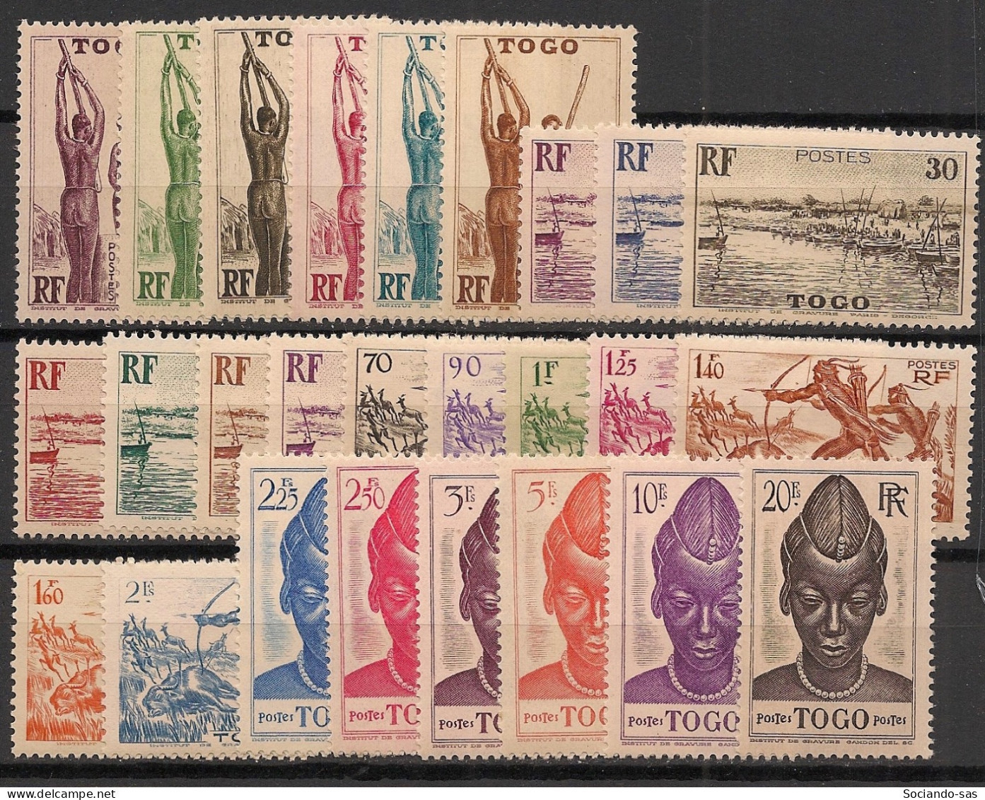 TOGO - 1941 - N°YT. 182 à 207 - Série Complète - Neuf Luxe** / MNH / Postfrisch - Unused Stamps