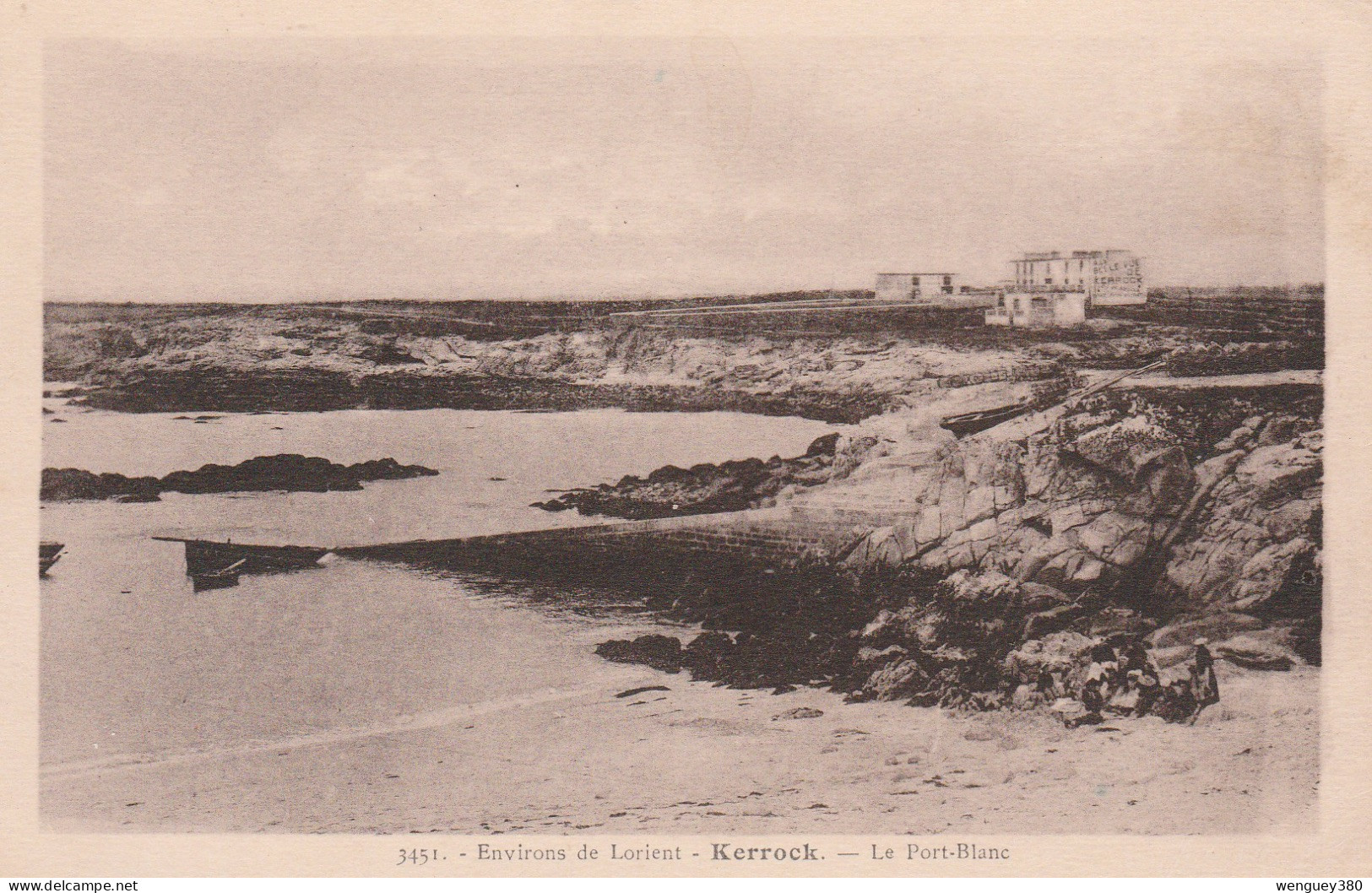 56 KERROCH  Kerrock, Environs De LORIENT.  Le Port- Blanc..avec HÔTEL LA BELLE VUE  TB PLAN 1942.  RARE Voir Description - Plömeur