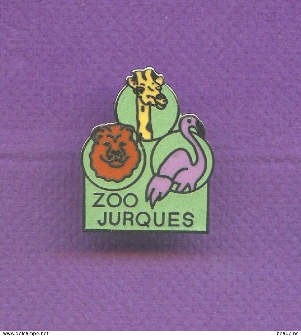Rare Pins Lion Girafe Flamant Rose Zoo Jurques Egf Q828 - Tiere
