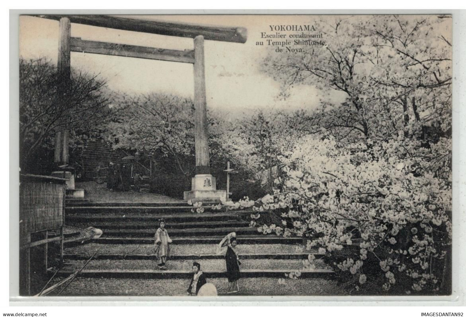 JAPON JAPAN #18701 ESCALIER AU TEMPLE SHINTOISTE DE NOYA YOKOHAMA - Yokohama