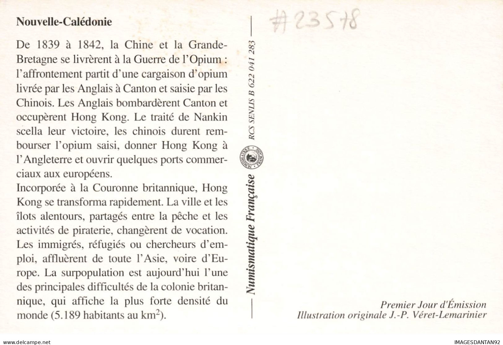 CARTE MAXIMUM #23578 NOUVELLE CALEDONIE NOUMEA 1994 HONG KONG HONGKONG LE PETIT CHIEN - Cartes-maximum