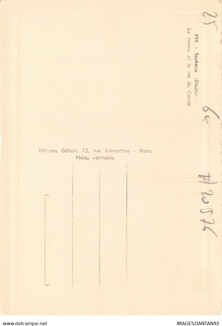 25 SOCHAUX #20576 TENNIS ET LAC DU CERCLE SPORT - Sochaux
