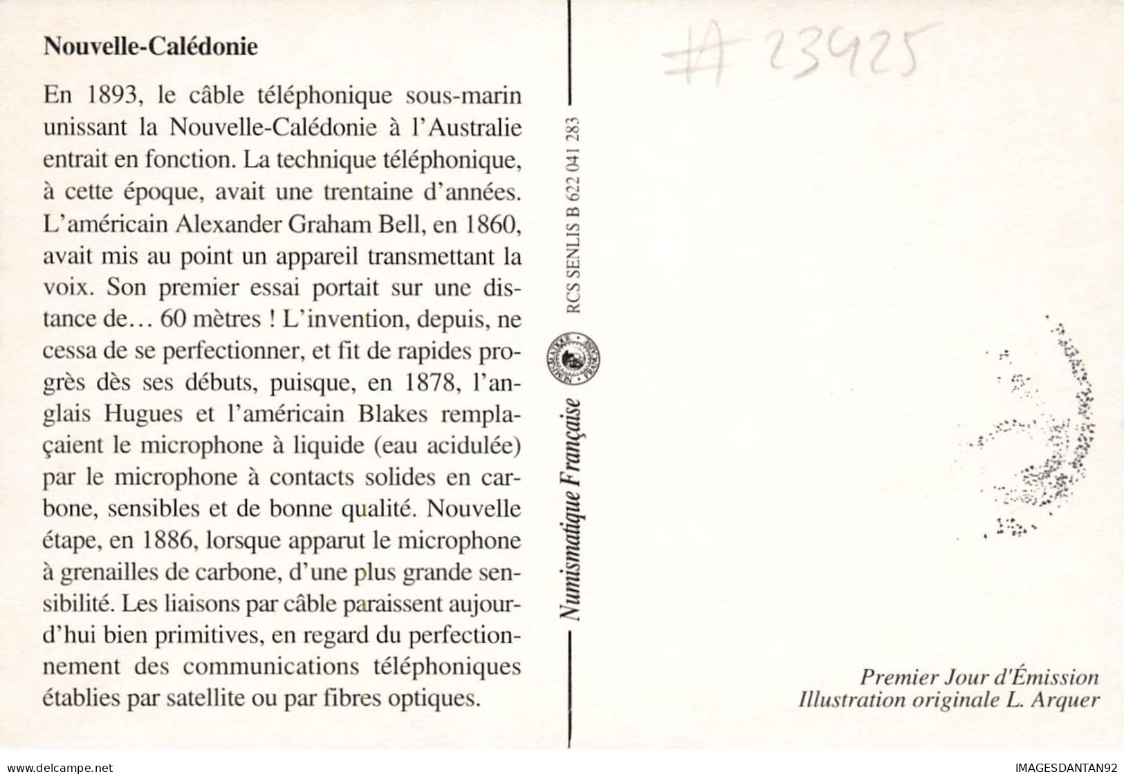 CARTE MAXIMUM #23425 NOUVELLE CALEDONIE NOUMEA 1993 POSE DU CABLE  PLAN - Cartoline Maximum