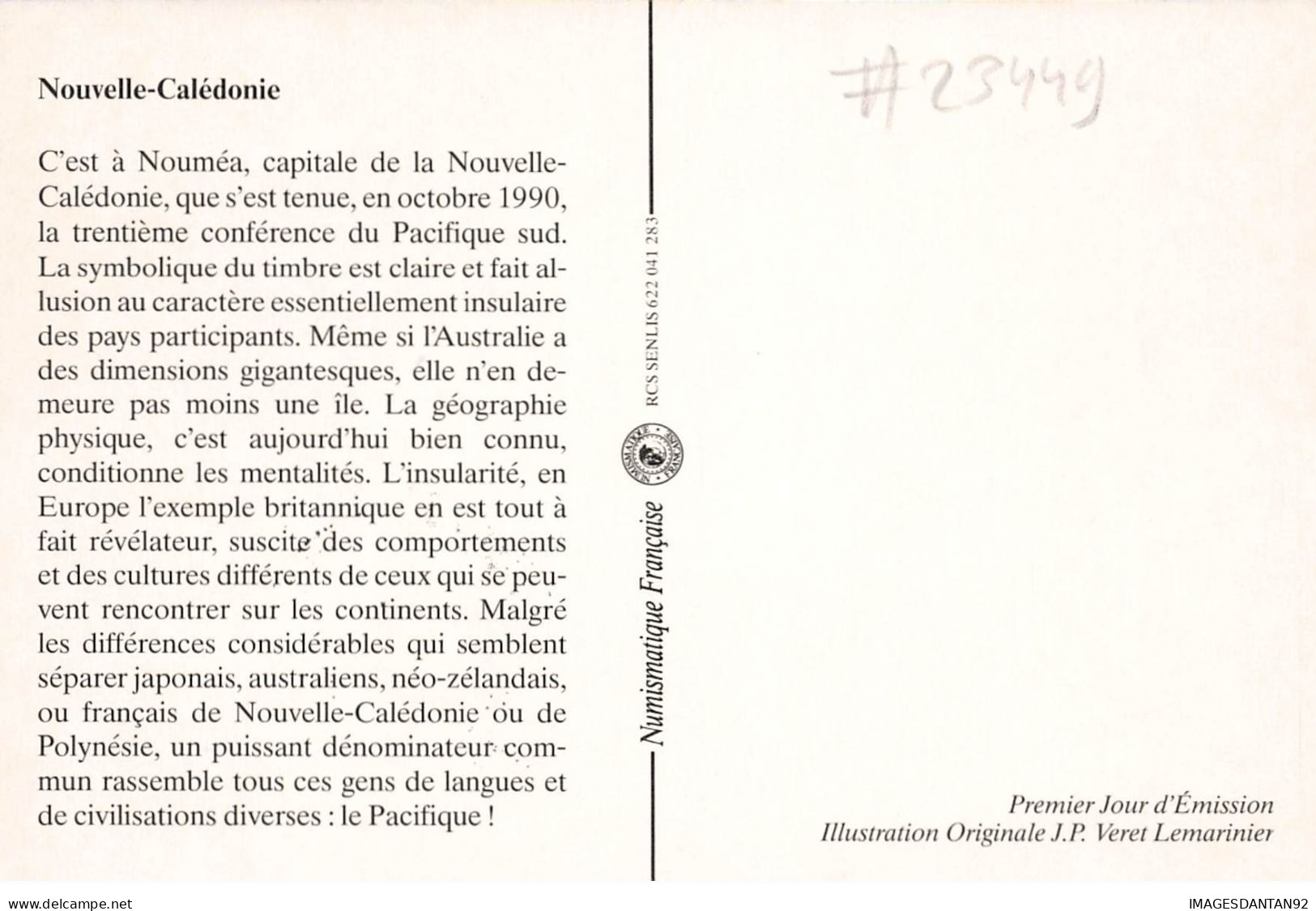 CARTE MAXIMUM #23449 NOUVELLE CALEDONIE  NOUMEA 1990 CONFERENCE DU PACIFIQUE SUD - Maximumkaarten
