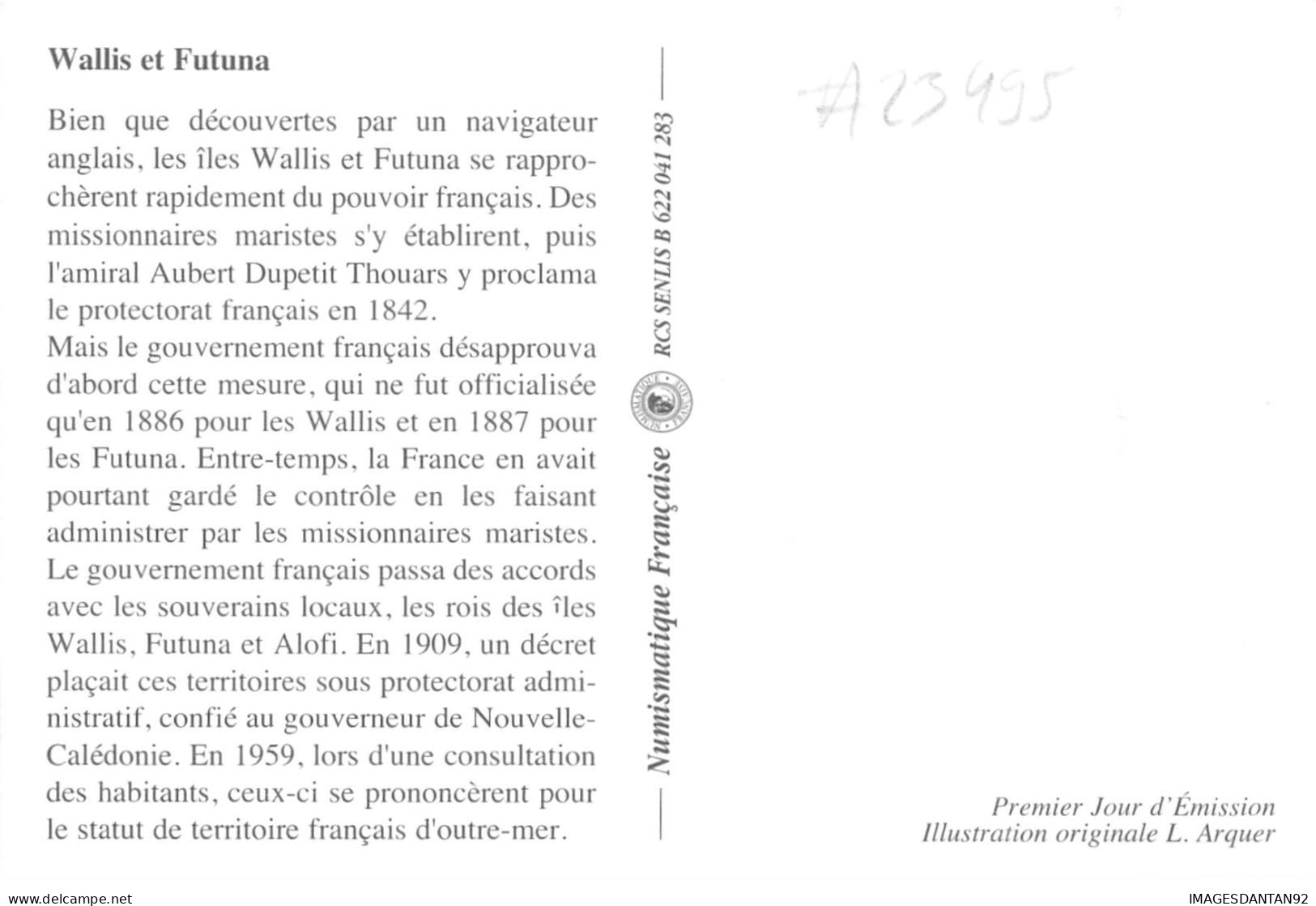 CARTE MAXIMUM #23495 WALLIS ET FUTUNA MATA UTU 1995 COLLEGE DE MUA - Cartoline Maximum