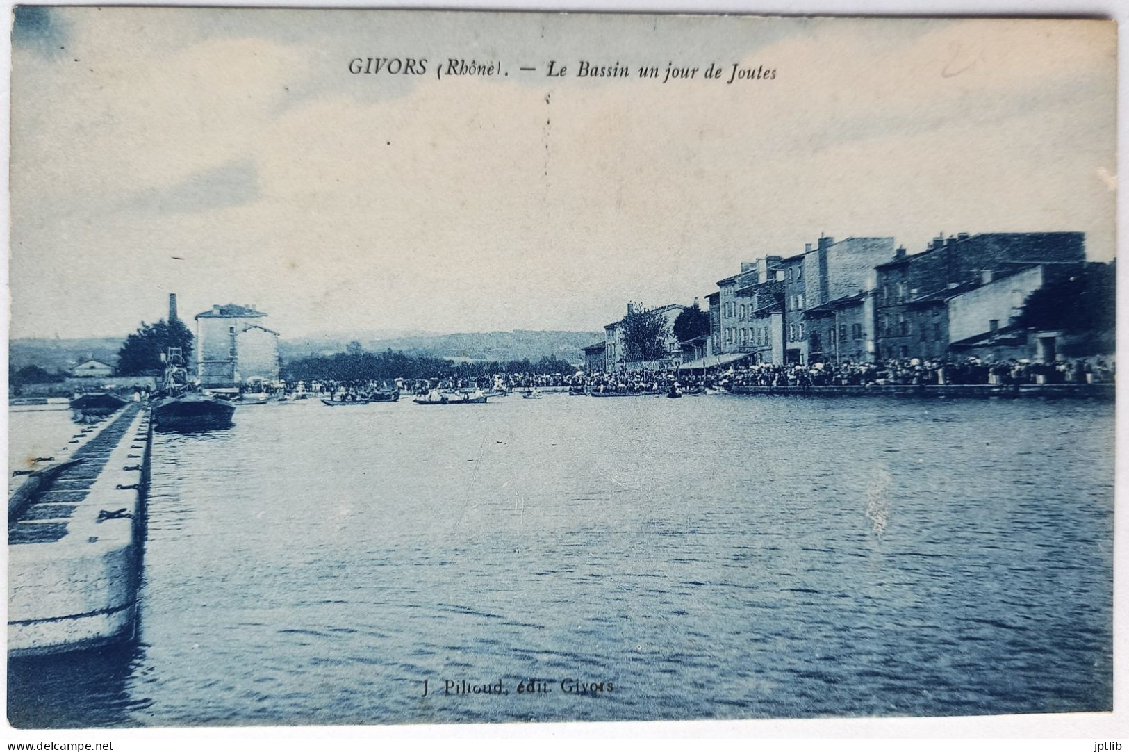 CPA Carte Postale / 69 Rhône, Givors / J. Pilloud, édit. / Le Bassin Un Jour De Joutes. - Givors