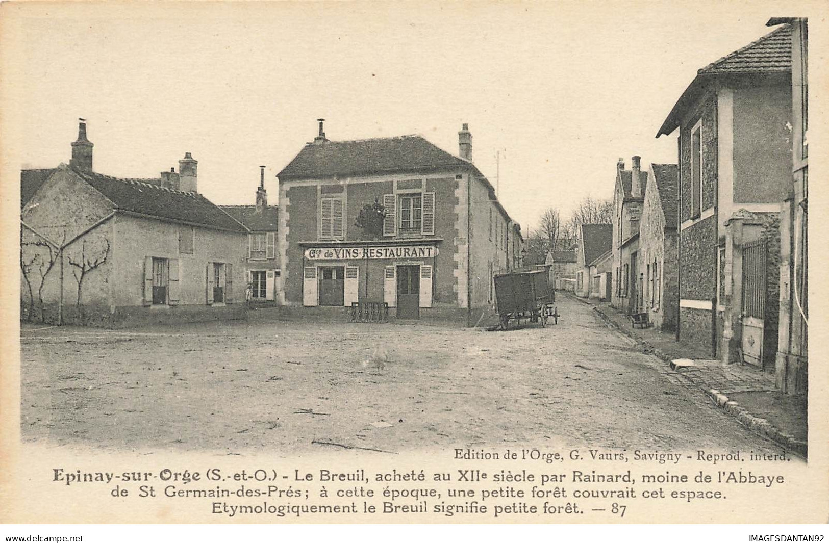 91 EPINAY SUR ORGE #26832 LE BREUIL COMMERCE DE VINS RESTAURANT - Epinay-sur-Orge