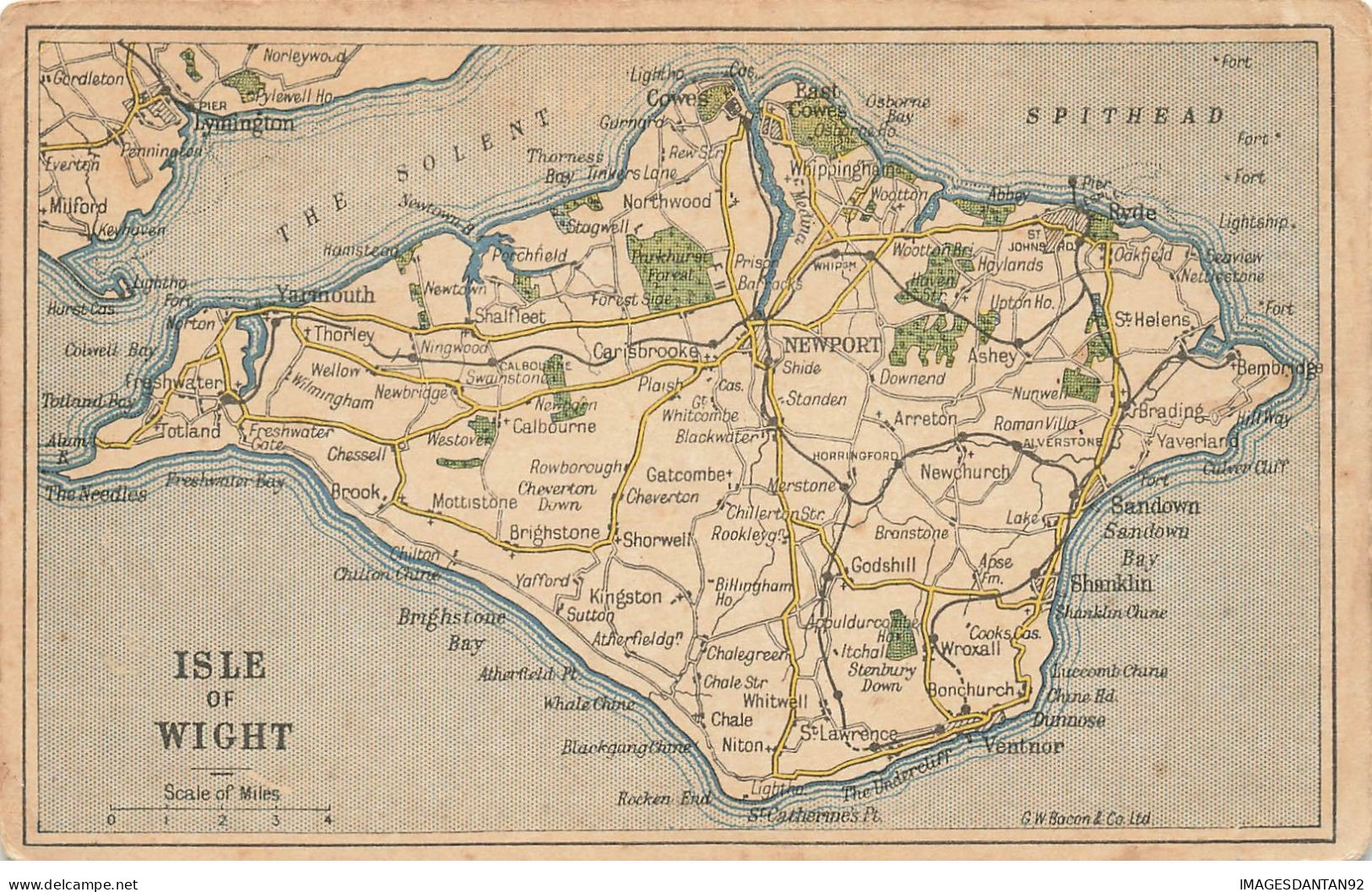 ROYAUME UNI #28412 ISLE OF WIGHT CARTE MAP PLAN - Isle Of Man