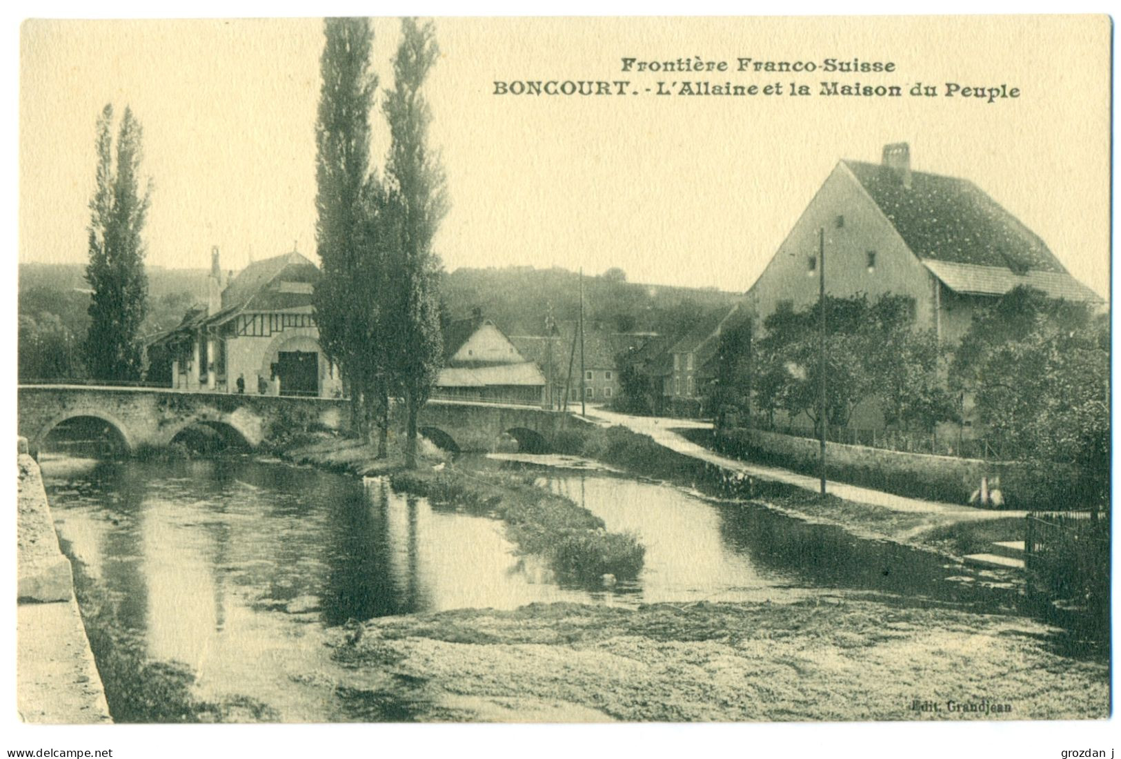 Frontière Franco-Suisse, Boncourt, L'Allaine Et La Maison Du Peuple, Switzerland - Boncourt