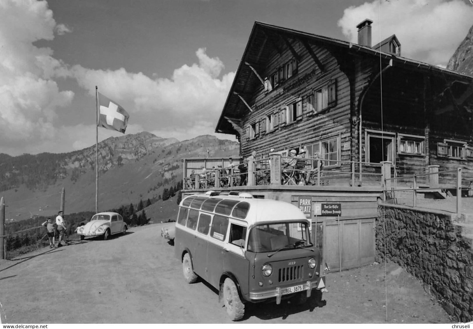 Berggasthaus Frohnalpstock Autokurs Jeep Näfels- Mollis - Fronalp Postauto - Näfels