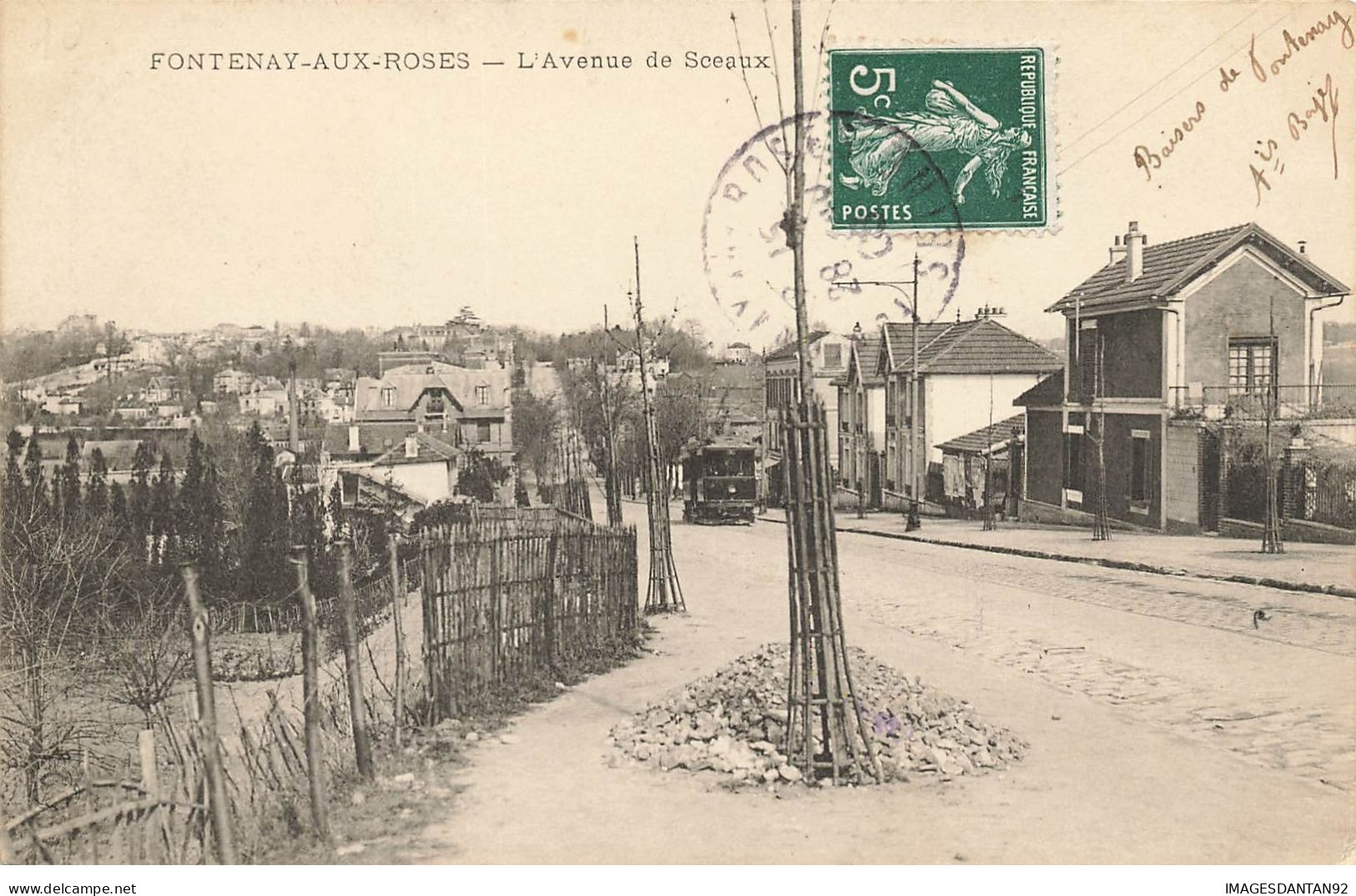 92 FONTENAY AUX ROSES #24835 AVENUE DE SCEAUX TRAMWAY - Fontenay Aux Roses