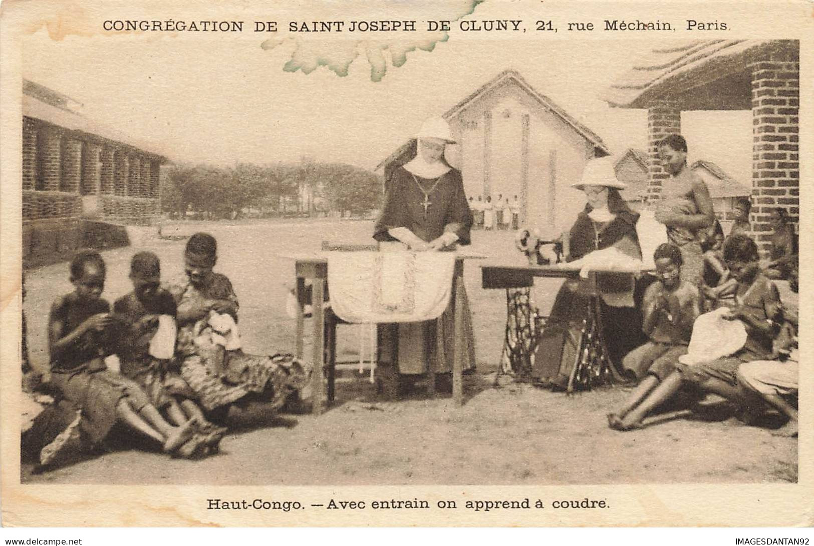 CONGO FRANCAIS #27796 CONGREGATION SAINT JOSEPH DE CLUNY CHRETIEN COUTURE ENFANT - Congo Français